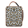 thumbnail image 5 of Abstract Animal Print Insulated Lunch Bag – Cute Leopard and Cheetah Pattern with Vintage Texture and Dynamic Glitter Details, Durable Waterproof Cooler Tote for Travel and Picnic, 5 of 5