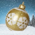 thumbnail image 5 of Fridja Christmas Inflatables Ornament Ball, 23.6" Oversize Christmas Ornament Large PVC Outdoor Inflatable Christmas Ball Decorations for Yard Tree Lawn Pool Xmas Decor, Gold, 5 of 6