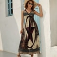 thumbnail image 5 of Western Texas Star on Wood Dress Fashion Boho Beach Long Dresses Female Party Printed Maxi Dress, 5 of 9