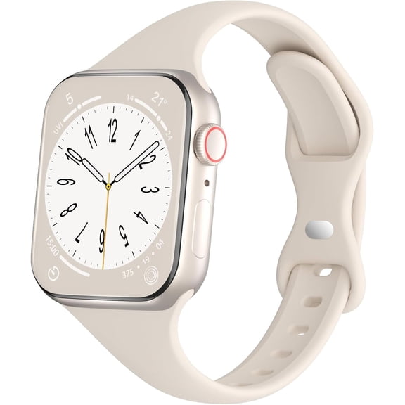 Sport Slim Silicone Bands Compatible for Apple Watch Band 38mm 42mm 40mm 44mm 41mm 45mm 46mm 49mm, Thin Narrow Replacement Strap Wristband for iWatch