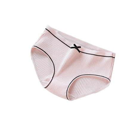 

TureClos Women Elastic Underwear Girl Cotton Moisture Briefs Wicking Breathable