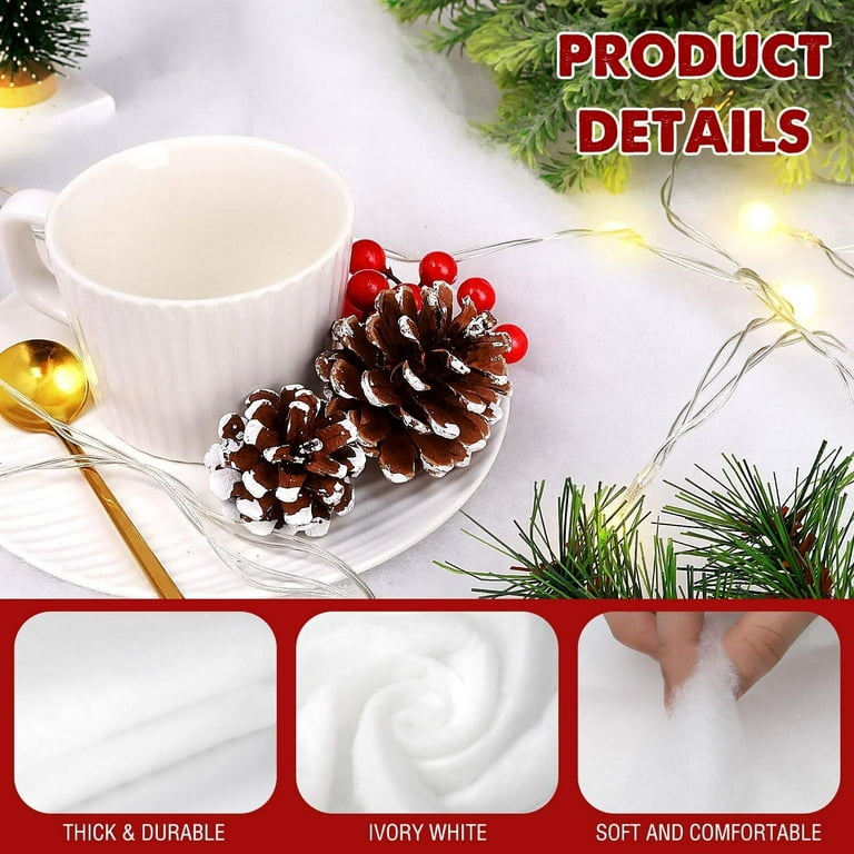 Great Choice Products Christmas Fake Snow Blanket Roll 5 Foot X 9.9 Foot  Artificial Snow For Winter Village Displays, Soft And Fluffy Fake Snow Fo…