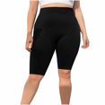 thumbnail image 4 of YYDGH Plus Size Short Leggings for Women Sport Capris Knee Length Leggings Yoga Workout Gym Mid Thigh Shorts Under Dress, 4 of 9