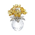 thumbnail image 2 of Mini jarrón de cristal con forma de flor | Figura floral brillante para la decoración del hogar, el coche o el escritorio | Flor de cristal hecha a mano en una base de jarrón transparente, 2 of 6
