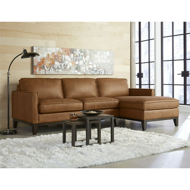 Top Grain Leather Sectional With Chaise, Full Grain Leather Sectional Canada