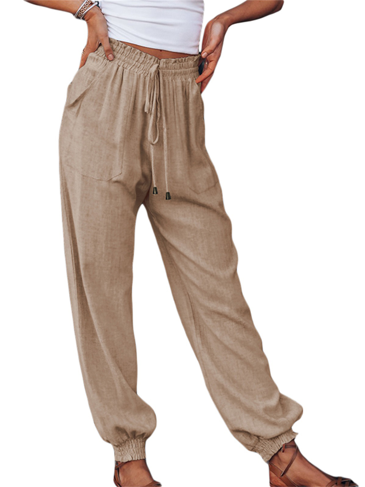 Women's Rayon Sweatpants High Waisted 