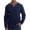 Dark Blue, variant on VJATTWR Men Heavy Long Sleeve T-Shirt, Crew Neck Classic Fit Tee, Assorted Color Xl