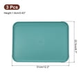 thumbnail image 2 of Uxcell 3Pack 12.2"x8.7" Wheat Straw Plates Rectangular Dinner Plates Reusable, Dark Green, 2 of 7