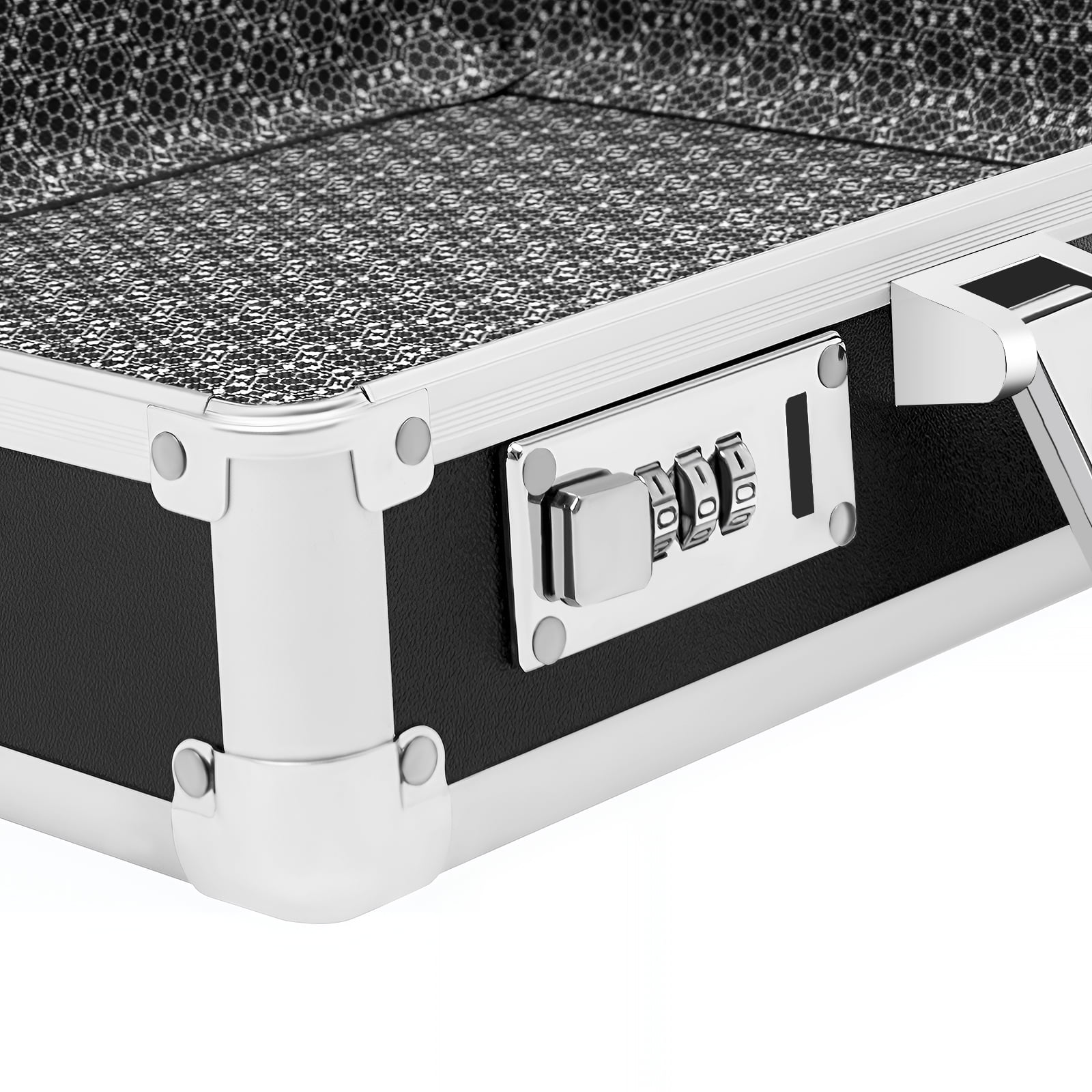 Aluminum Alloy Locking Briefcase 15.6 Inch Laptop Business Document Case with Combination Lock
