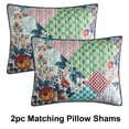 thumbnail image 4 of Lanco All Season Multi Color Floral Quilt Set With Pillow Shams , Patchwork Cottage Quilt Queen Size , Fashion Bedspreads & Coverlets, 4 of 7