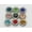 Mixed Color+Silver, variant on U8MO 50 Pcs Silver Metal Bling Crystal Rhinestone Pearl Flatback Buttons 11mm Wedding-Clear+Silver