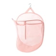thumbnail image 1 of Cesta de malla para ropa sucia colgante, cesta para guardar ropa sucia, bolsa con puerta Rosa, 1 of 9
