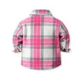 thumbnail image 4 of Elabch Toddler Kids Boys Girls Plaid Flannel Shirt Jacket Long Sleeve Lapel Button Down Pocketed Shirts Regular Fit Casual Fall Winter Coat, Sizes 2-8Y, 4 of 9