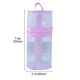 thumbnail image 3 of Bolsa de malla para bolígrafos | Organizador de estuche cilíndrico transparente | Soporte de papelería de gran capacidad para estudiantes y oficina | Bolsa de gasa redonda duradera | 20x9.5x9.5cm, 3 of 6