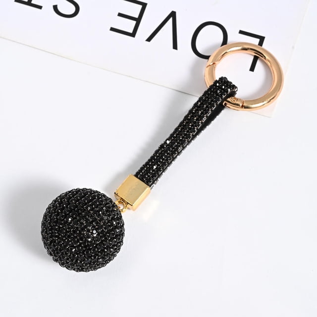 Rhinestone Ball Alloy Claw Keychain Cute Car Keychain Bag Purse Decor Pendant