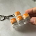 thumbnail image 4 of Cute Bread Keycap Stress Relief Clicker Keychain Mini Mechanical Keyboard Button Fingertip Keyring Pendant Keyring Decompress, 4 of 9