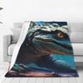 thumbnail image 4 of Salouo Starry Sky Colorful Crocodile A Print Bed Blankets,Flannel Blanket Comfortable Air Conditioning Blanket Lightweight Blanket for Sofa Bed Travel & Couch -60"x50", 4 of 8