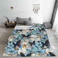 thumbnail image 5 of Fuzoiu Butterflys Print Ultra-Soft Micro Fleece Blanket,All Seasons Flannel Throw, Lightweight Blanket for Bed, Sofa, Couch, Movie Night, Camping, and Travel-50"x40", 5 of 7