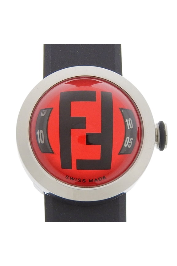 Pre-Owned Fendi FENDI Bousla 8010L Red Dial Stainless Steel/Rubber Quartz Battery Approx. 27mm...