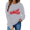 thumbnail image 2 of Christmas Graphic Sweatshirts for Women Xmas Car Printed Pullover Long Sleeve Crewneck Tshirts Xmas Holiday Party Winter No Hood Sweaters, 2 of 5
