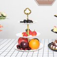 thumbnail image 4 of Soporte de pastel de tres capas Banquete de boda que sirve mesa de postres Platos de frutas dulces JShteea Libre de BPA, 4 of 6