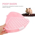 thumbnail image 5 of OULII Rabbit Large Litter Box Animal Poop Tray Pink Compact Design 1Pack, 5 of 5