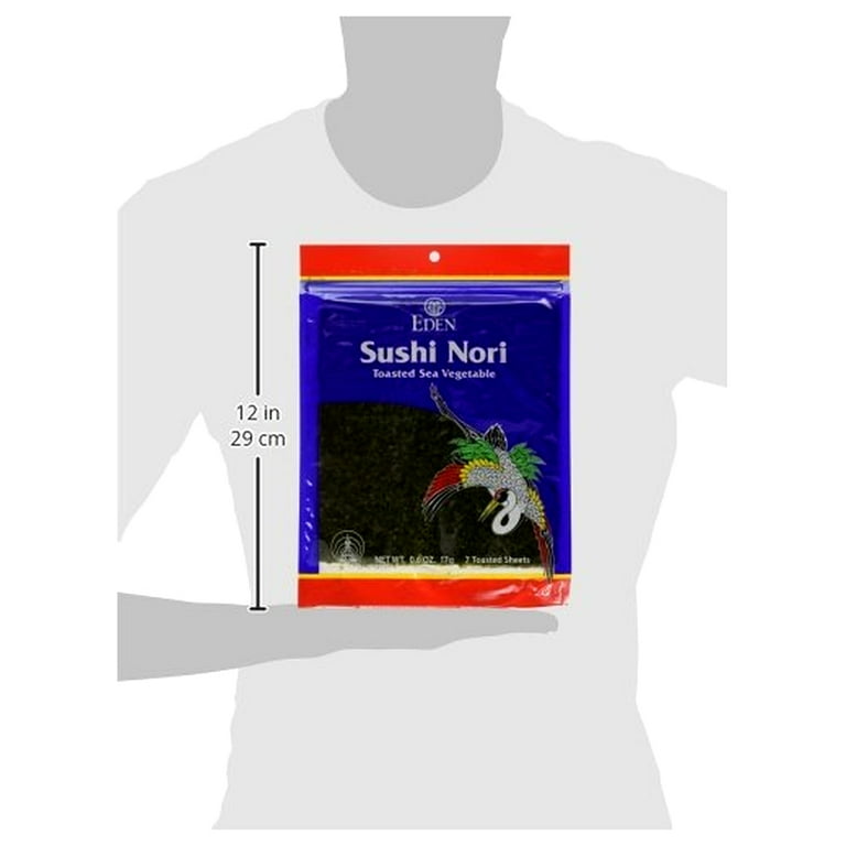 Eden Foods Sushi Nori, Toasted Sea Vegetable, 0.6oz - Walmart.com