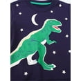 thumbnail image 6 of ATAIKU 2-7Y Kids Baby Boys Glow in the Dark Tops French Terry Sweatshirts Cotton Long Sleeve Crewneck Tops for Toddler Boy - Dinosaur, 6 of 8