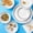 City Block, variant on 18-Piece Service for 6 Dinnerware Set Triple Layer Glass and Chip Resistant, Lightweight Round Plates and Bowls Set, Winter Frost White