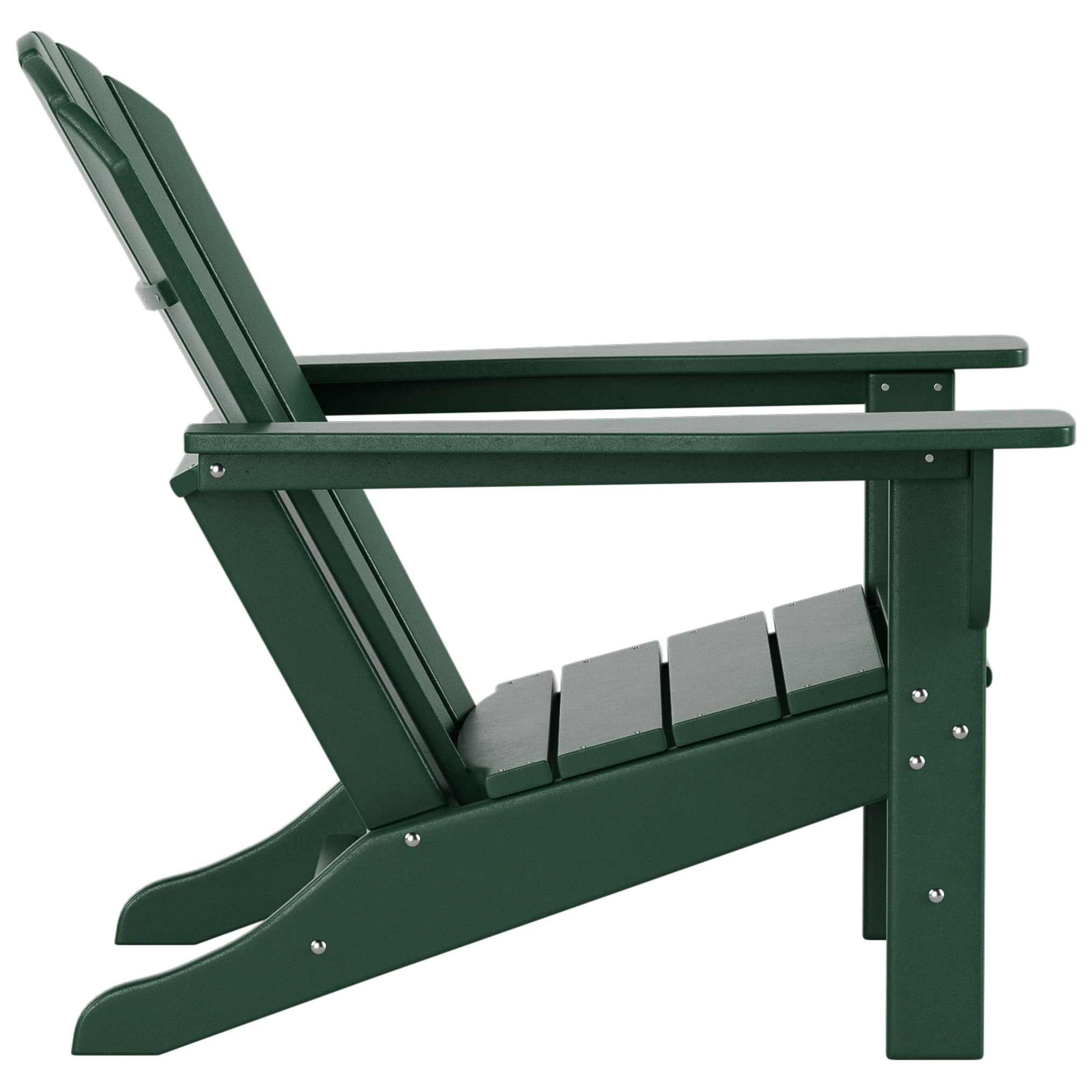 Polytrends  Altura  Outdoor Eco-Friendly All Weather Poly Patio Adirondack Chair (Set of 2) Dark Green