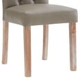 thumbnail image 6 of AC Pacific Natalie Roll Top Tufted Grey Faux Leather Modern Dining Chair (Set of 2), 6 of 7