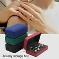 thumbnail image 2 of Grofry Compact Stylish Ring Storage Box ,Travel Jewelry case,Small jewelry Organizer Box,Multiple Grids Soft Inner Portable Small jewellery Organizer Box Tray, 2 of 7