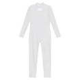 thumbnail image 5 of Doomiva Kids Girls Long Sleeve Full Body Gymnastic Leotard Ballet Dance Bodysuit Unitard Skating Jumpsuit White 12, 5 of 7
