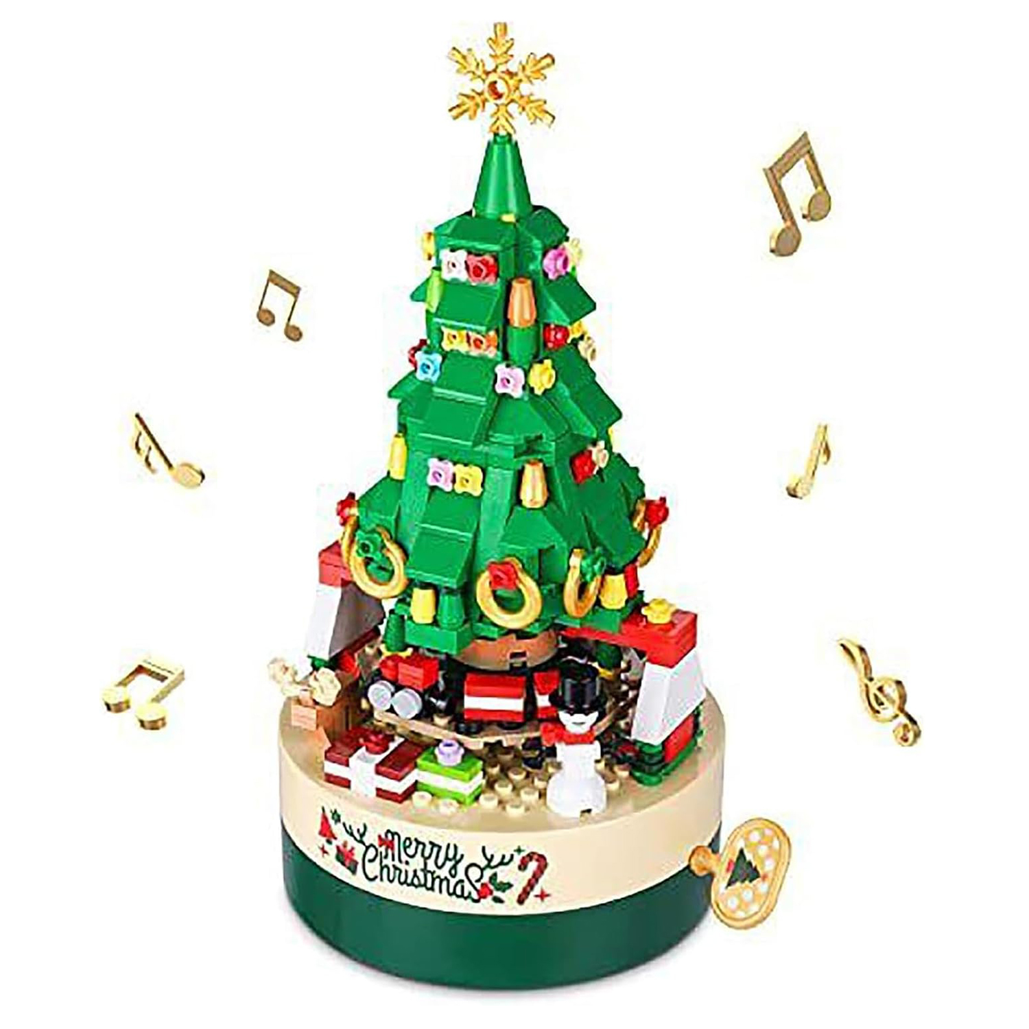 Christmas Tree Brick Music Box 360pcs Merry Christmas Tree Building