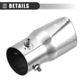 thumbnail image 4 of 2 Pcs Universal Car Exhaust Tip Muffler Tailpipe 2.48 Inch Inlet 2.95 Inch Outlet Silver Tone, 4 of 6