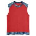 thumbnail image 4 of DHFJKG Tank Tops For Women Crew Neck Patchwork Summer Sleeveless Cami T-Shirts Color Block Streetwear Graphic Tee Comfy Top, 4 of 4
