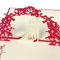 thumbnail image 6 of Wrapables® 3D Pop-Up Greeting Cards for Birthday, Thank you, Anniversary, Wedding, Holidays (Set of 4), Wedding (Lovers Arc, Horse Carriage, Love Birds, Red Hearts), 6 of 7