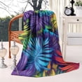 thumbnail image 2 of Colorful Leaf Pattern Blanket,Comfortable Soft Lamb Wool Throw Blanket,All Season,Warm Lightweight Blankets for Sofa Bed Couch Living Room Chair,40"x50", 2 of 4
