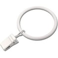 thumbnail image 1 of Jinsinto 20 Metal Curtain Rings with Clip, Decorative Curtain Rings for Curtain Panels, Inner Diameter 1.77 inch, White, 1 of 3