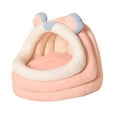 thumbnail image 1 of Linda cama para gatos para interior, nido para gatos, cómoda base antideslizante, cama para cachorros lavable y cálido, cueva para perros para conejos Rosa, 1 of 8