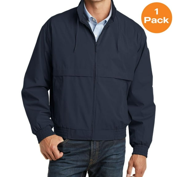 Port Authority J753 Classic Poplin Jacket, Dark Navy/Dark Navy, S, Mens Coats and Jackets