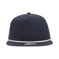 thumbnail image 2 of Decky 6042 5 Panel High Profile Relaxed Cotton Blend Rope Hat-Navy/White, 2 of 4