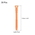 thumbnail image 2 of Uxcell 30Pack Silicone Zip Ties 4.5 Inch Reusable Wire Ties Cable Organizer, Orange, 2 of 6