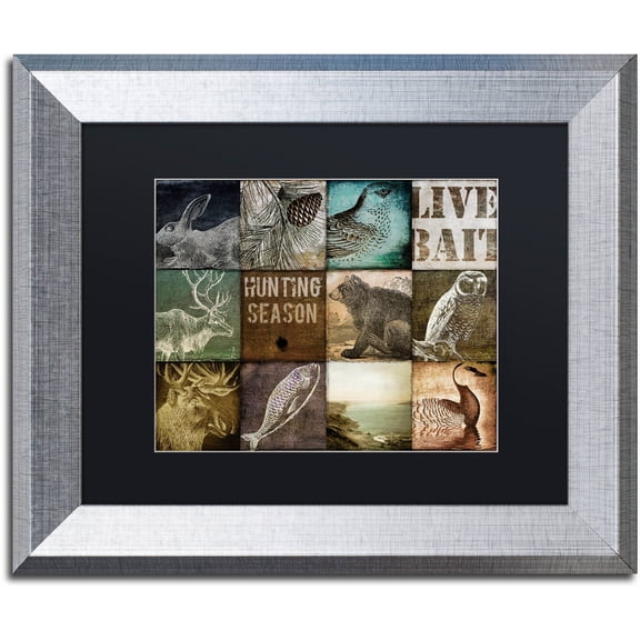 Trademark Fine Art "Hunting Season I" Canvas Art by Color Bakery Black Matte, Silver Frame