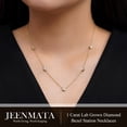 thumbnail image 6 of JeenMata 1 Carat Lab Grown Diamond Five Stone Bezel Station Necklaces - in 18K Yellow Gold Plating Necklace for Women, Female, Adult, 6 of 8
