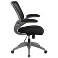 thumbnail image 3 of Mid-Back Black Mesh Swivel Task Chair with Gray Frame and Flip-Up Arms, 3 of 9
