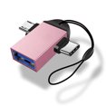 thumbnail image 4 of Adaptador convertidor OTG 2 en 1 Micro USB macho a USB3.0 hembra (oro rosa), 4 of 6