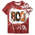 thumbnail image 4 of Akiihool Pumpkin Shirt Halloween Shirt Women Letter Print Graphic Plus Size Fall Tees Tops Red,XL, 4 of 5