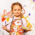 thumbnail image 3 of Pioneer Flower Floral Print Pattern Kids Aprons for Girls and Boys,Adjustable Neck Strap Toddler Aprons for Kids Cooking Baking, 3 of 7