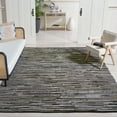 thumbnail image 2 of SAFAVIEH Rag Fergal Striped Cotton Area Rug, Black/Multi, 8' x 10', 2 of 11